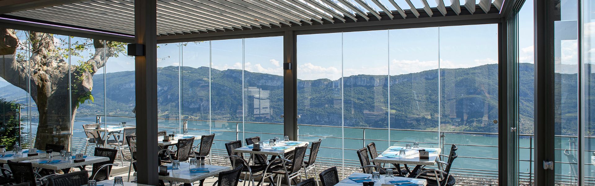 pergola bioclimatique restaurant Belvédère d'Ontex